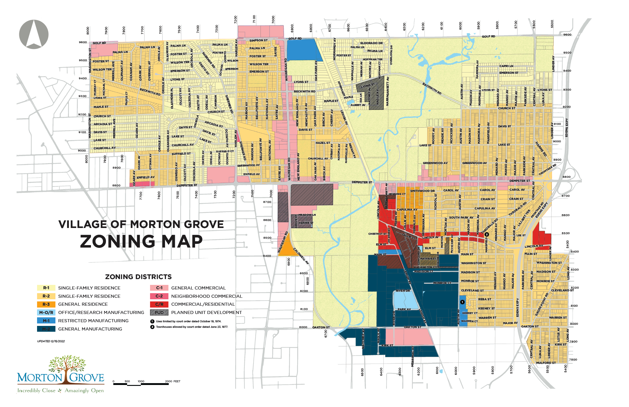 Village of Morton Grove Zoning Map